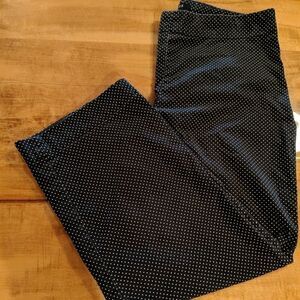 Talbot's Navy white polka dot petite Capri size 4